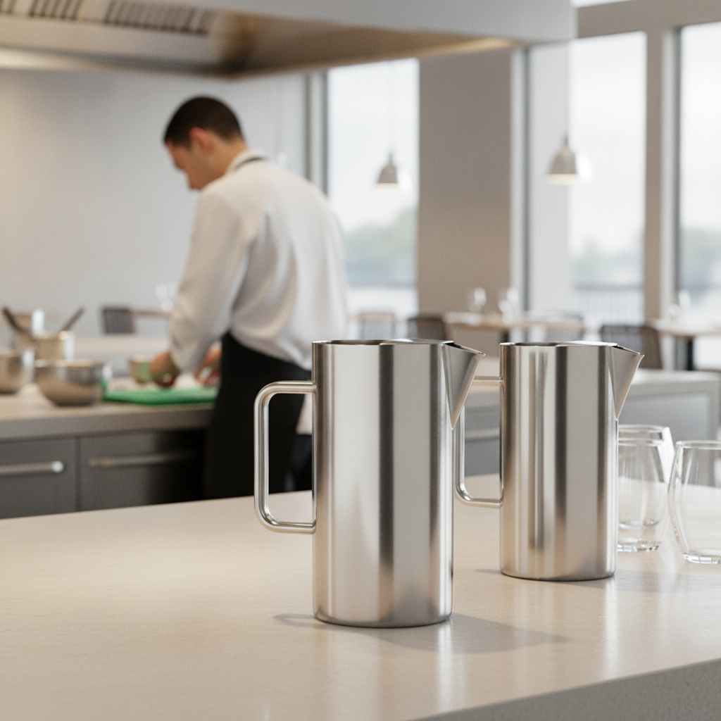 18/10 Stainless Steel Water Pitcher 1.8L for Catering & Hospitality