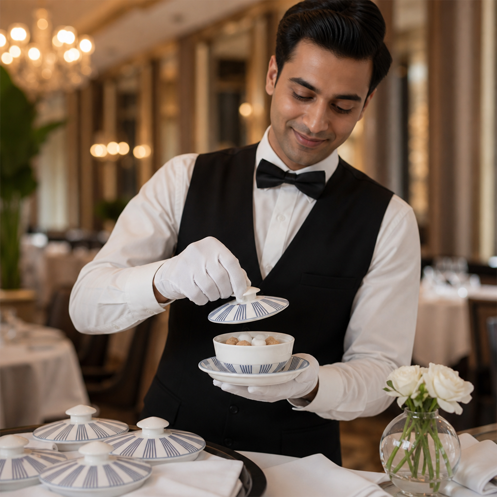 Fine Bone China Sugar Bowl Lids for Elegant Service (Pack of 12)