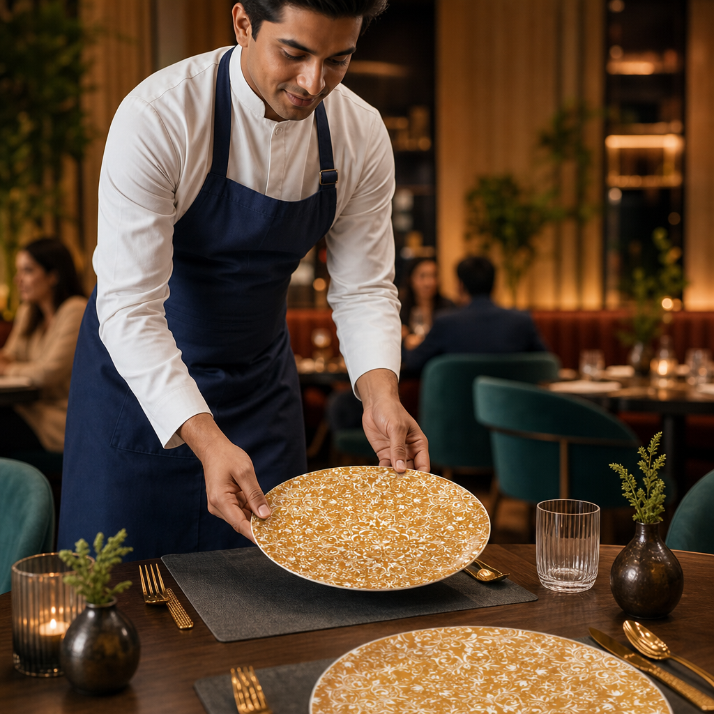 Coupe Plates 300mm Copper Ceramic for Casual Dining (Pack of 12)