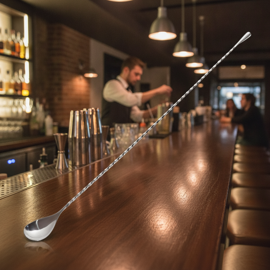 Stainless Steel Long Bar Spoon 450mm for Bartending