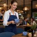 Cups Alumina 228ml Blue Vitrified Ceramic for Dining (Pack of 12)
