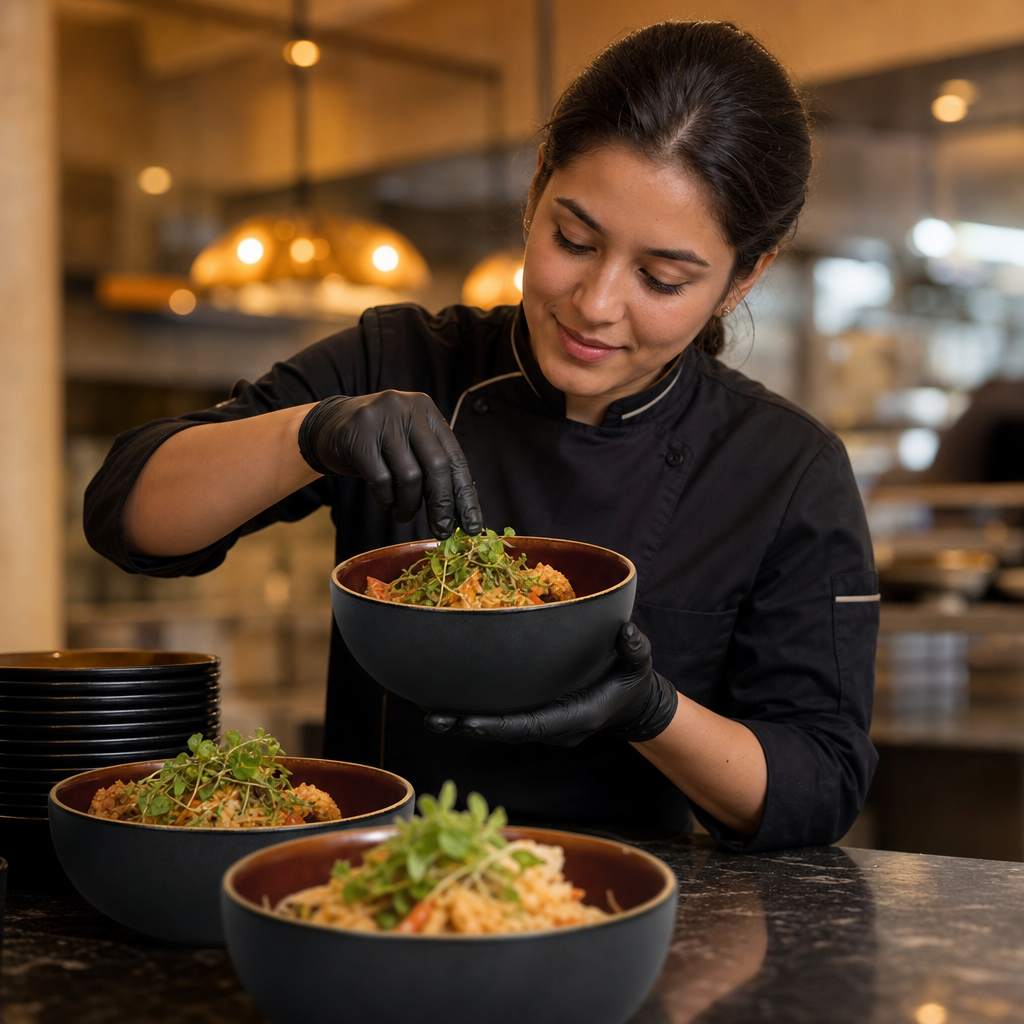 Deep Bowls 770ml Black Porcelain for Casual Dining (Pack of 6)