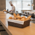 Polyethylene Rectangular Display Basket 525x385mm for Food Presentation