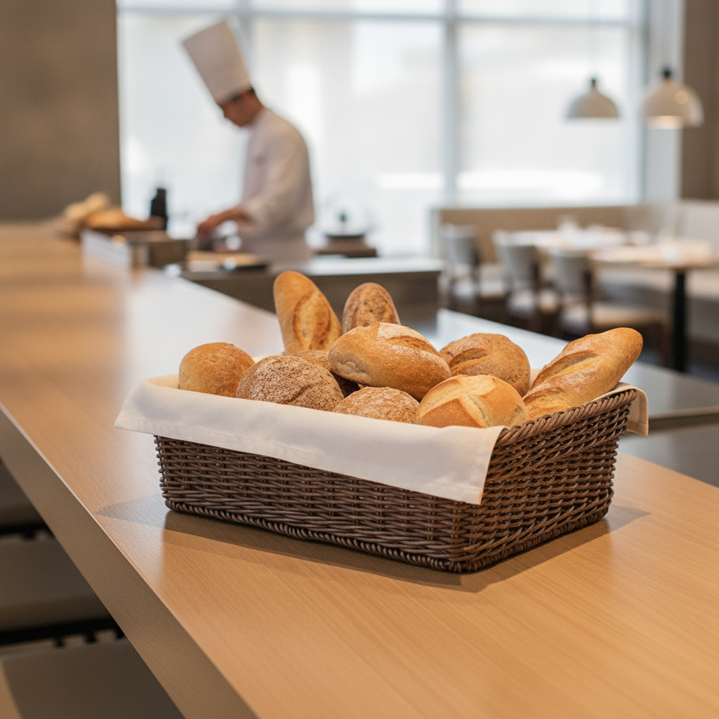 Polyethylene Rectangular Display Basket 525x385mm for Food Presentation