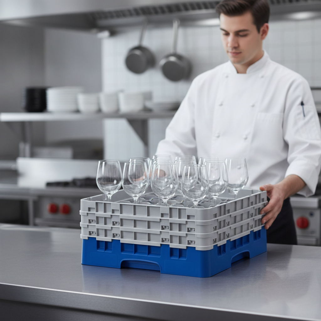Polypropylene Blue Camrack System for Safe Glassware Transport (36 Compartments)