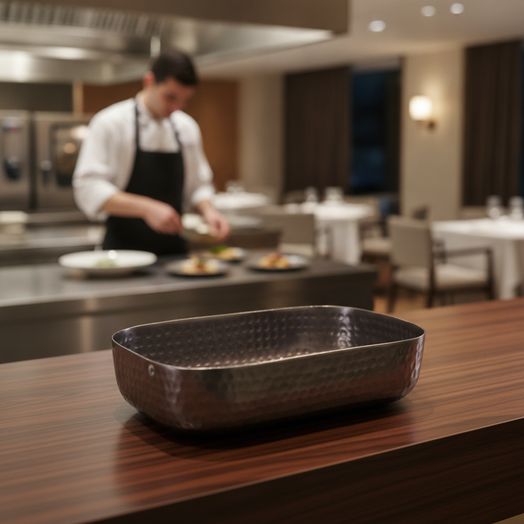Aluminium Hammered Serving Bowl 1.4L for Elegant Presentations