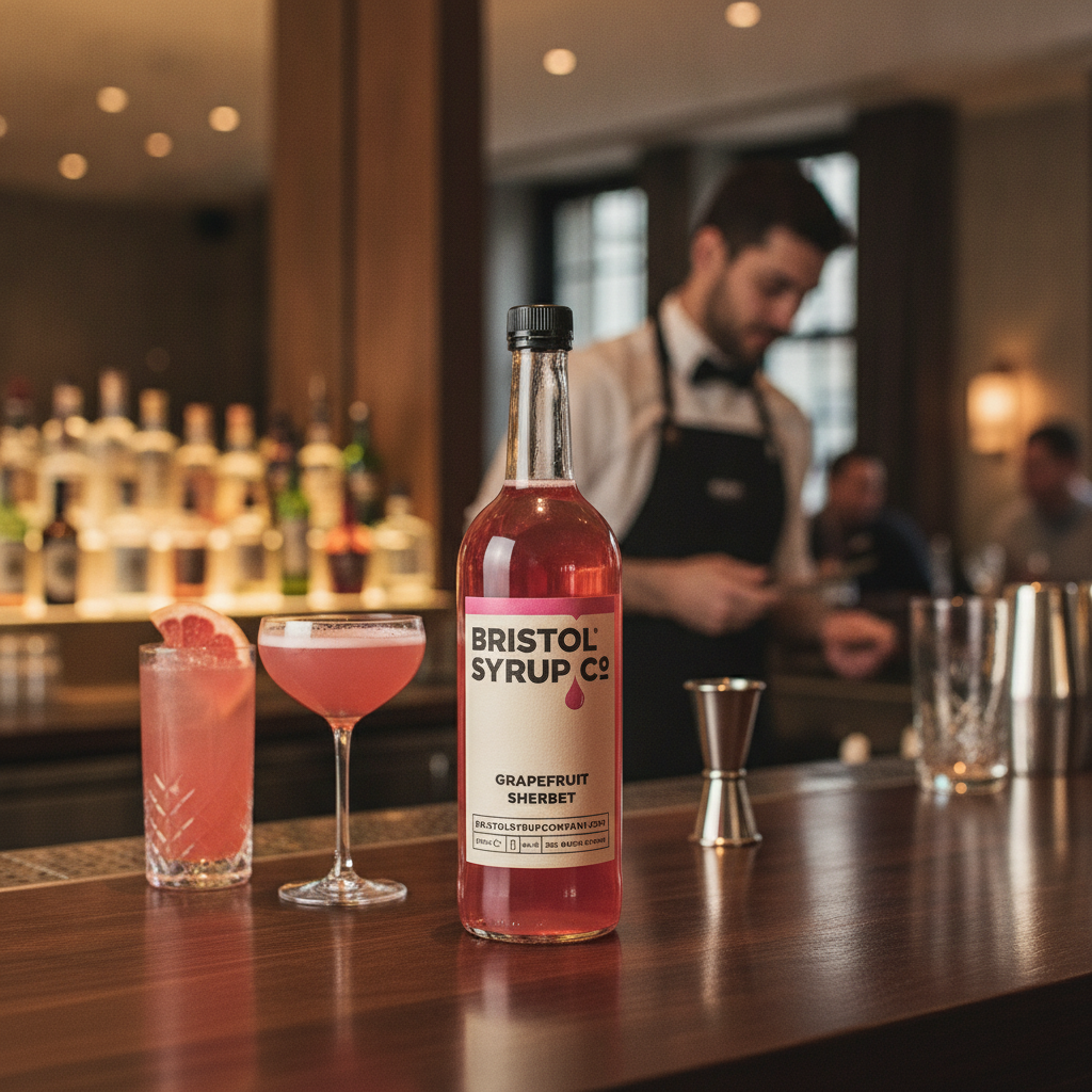 Grapefruit Sherbet Syrup 750ml for Creative Cocktails