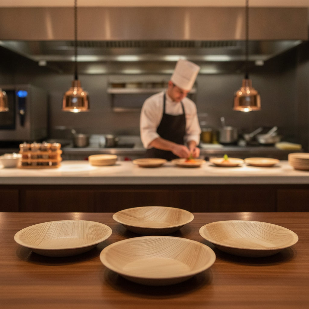Palm Leaf Round Plates 175mm for Buffets & Events (Pack of 100)