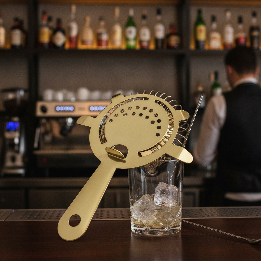 Stainless Steel 4-Prong Hawthorne Strainer 115mm for Cocktails