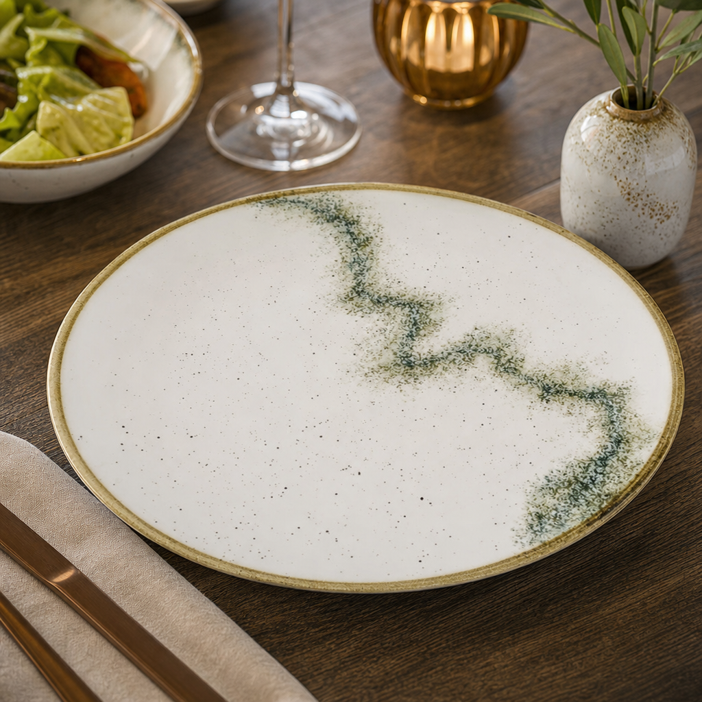 Coupe Plates 217mm White Vitrified Ceramic for Dynamic Table Displays (Pack of 12)