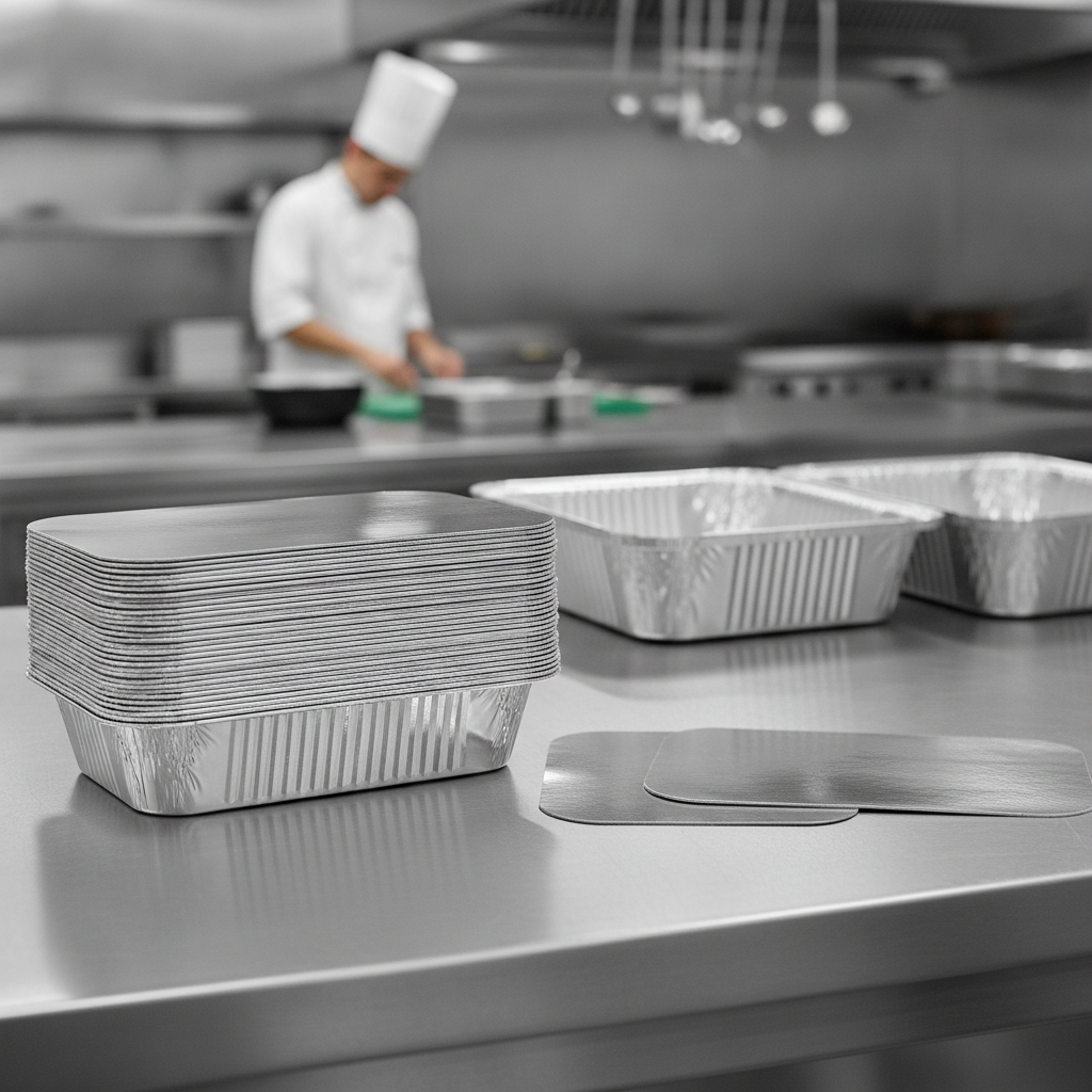 Waxed Cardboard Lids for Large Foil Containers for Takeaways (Pack of 500)