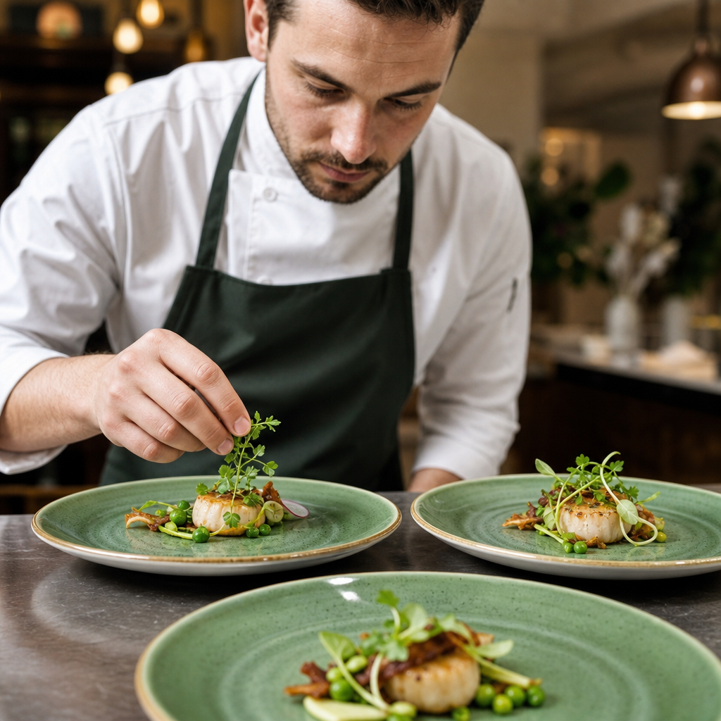 Round Coupe Plates Green Vitrified Ceramic for Elegant Dining (Pack of 12)