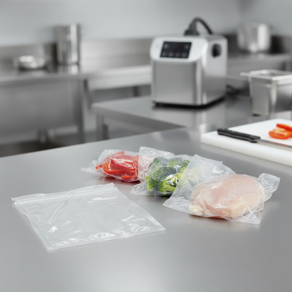 Polyethylene Vacuum Pack Bags 150mm for Food Storage (Pack of 3)