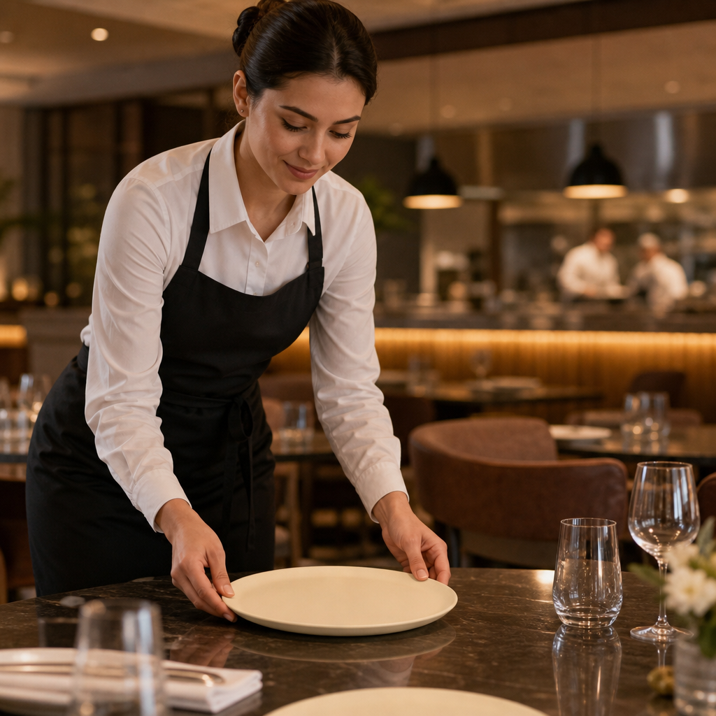 Vanilla Plates 240mm Vitrified Porcelain for Dining Rooms (Pack of 6)