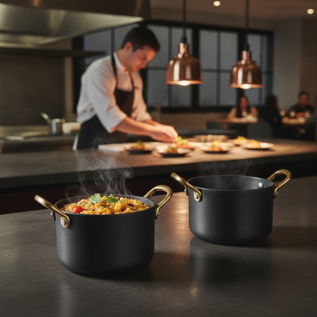 Aluminium Small Serving Pot 0.6L for Elegant Presentations