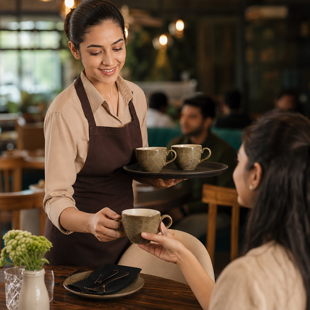 Vitrified Cups 350ml China for Restaurants & Cafés (Pack of 12)