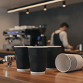 Cardboard Ripple Wall Coffee Cups 227ml for Takeaway Services (Pack of 25)