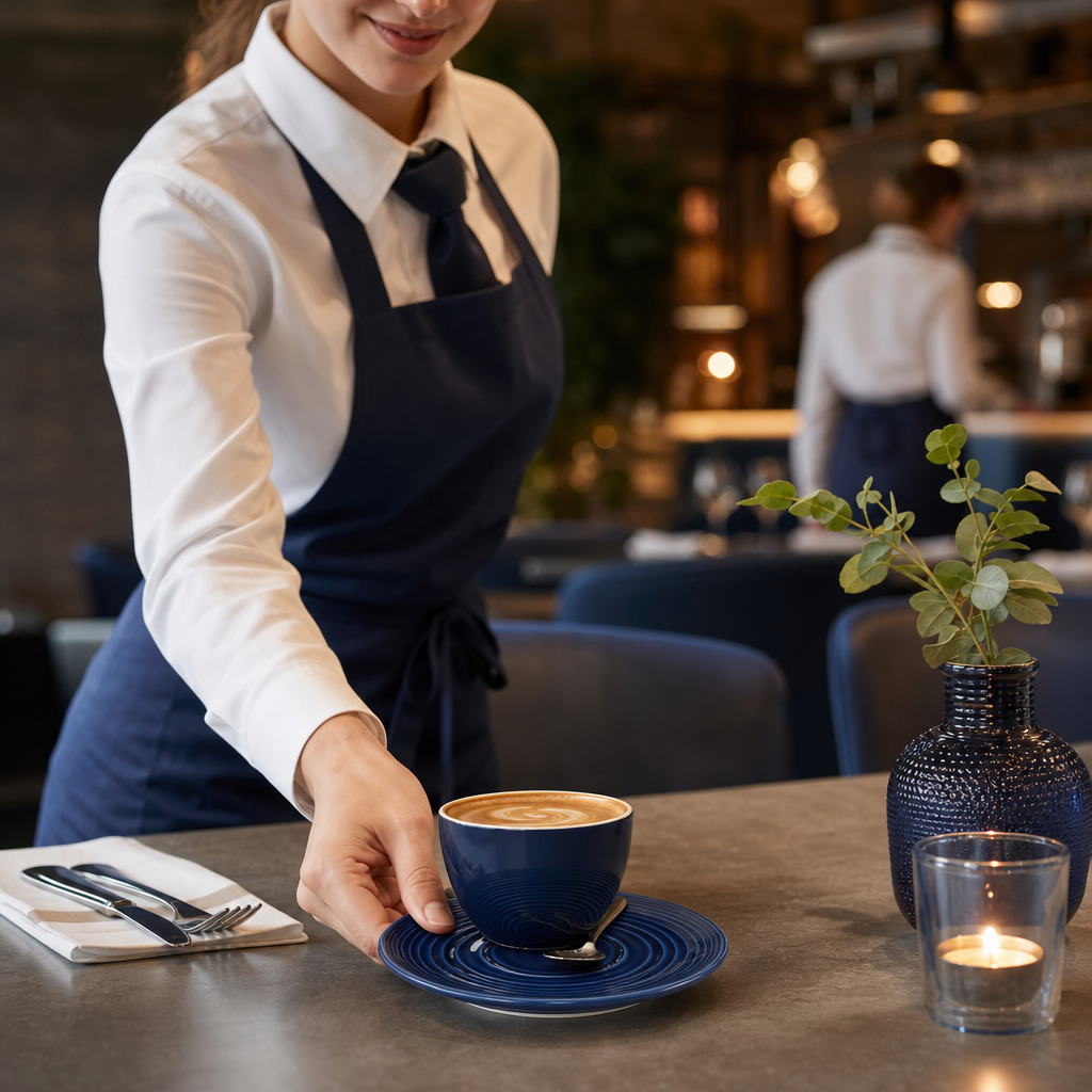 Saucers Midnight 152.5mm Blue Porcelain for Dining Establishments (Pack of 12)