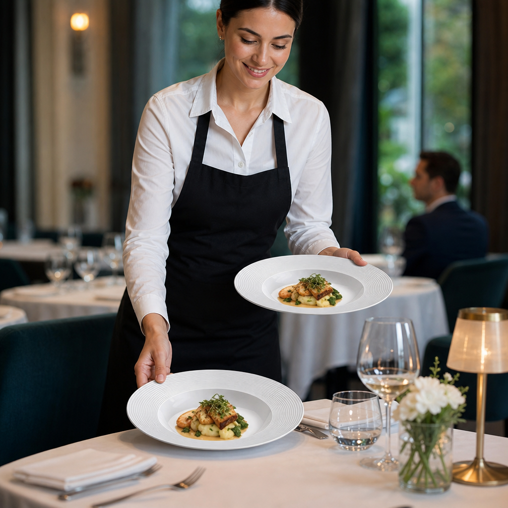 Coupe Plates 210mm Bone China for Elegant Dining (Pack of 12)