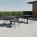 Rust-Resistant Steel Outdoor Dining Set with Cushions 750mm for Patios (Pack of 2)