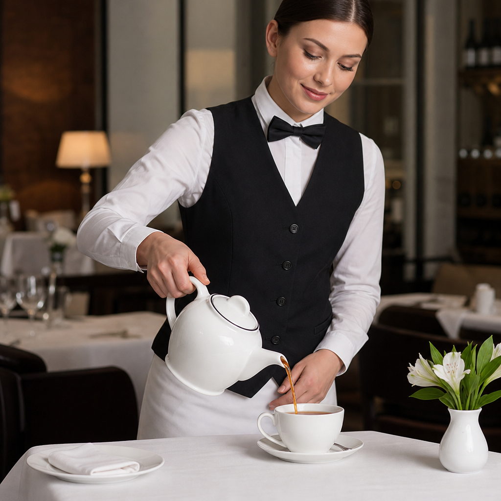 Fine China Coffee Pot 495ml with Black Rim for Catering (Pack of 6)