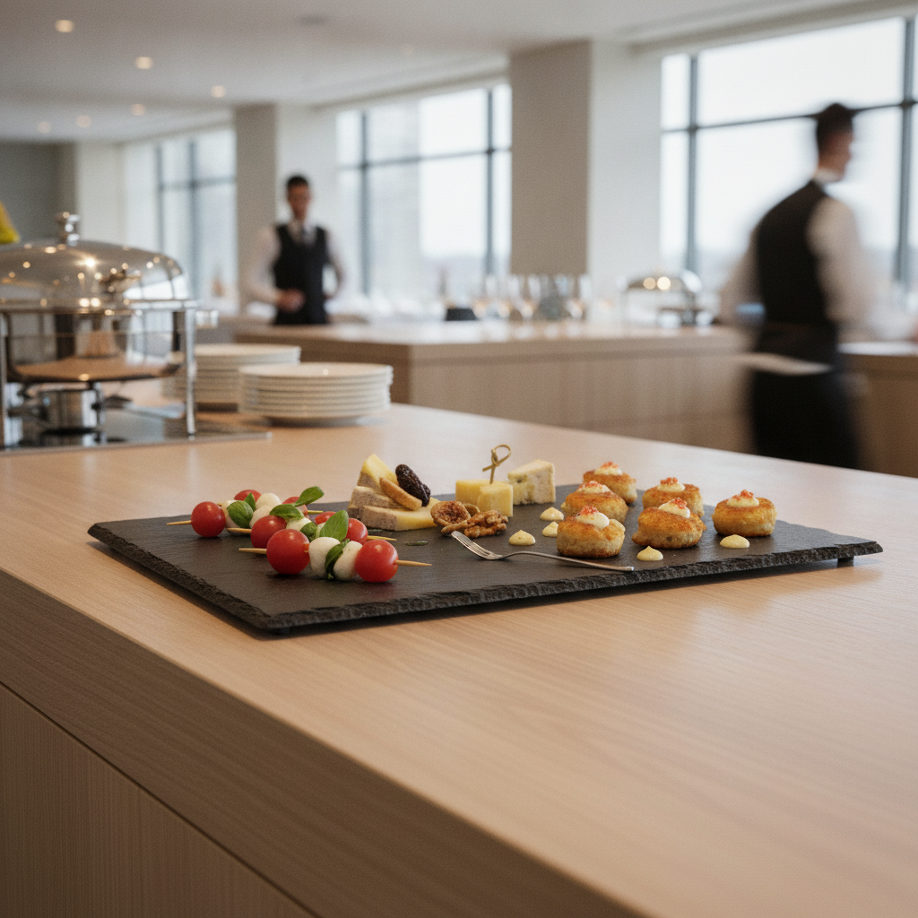 Slate Tray GN 1/1 Black 530x325mm for Buffet Settings
