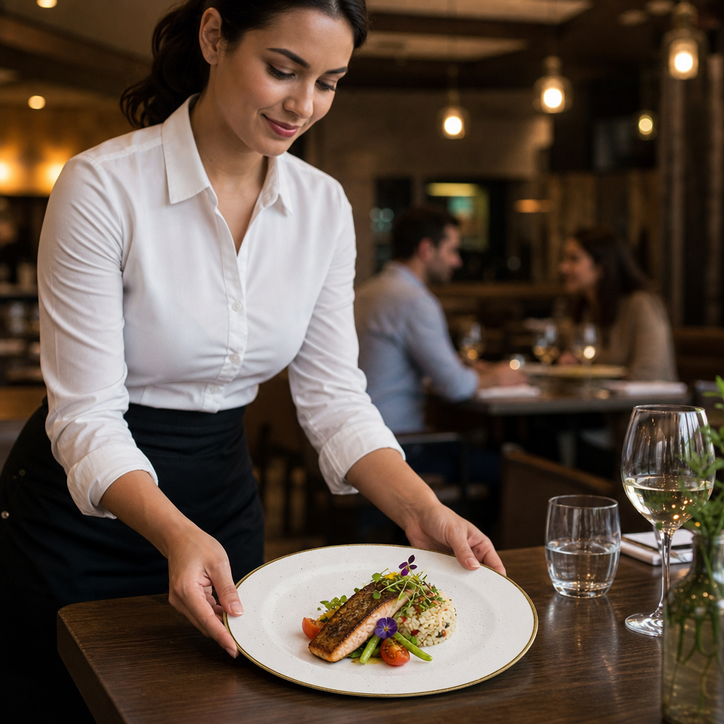 Plates 260mm White Vitrified Ceramic for Hospitality Environments (Pack of 12)