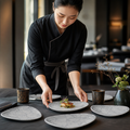 Plates 178mm Grey Porcelain for Elegant Food Presentation (Pack of 12)
