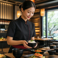 Rice Bowls Glossy 350ml Black Melamine for Restaurants (Pack of 6)