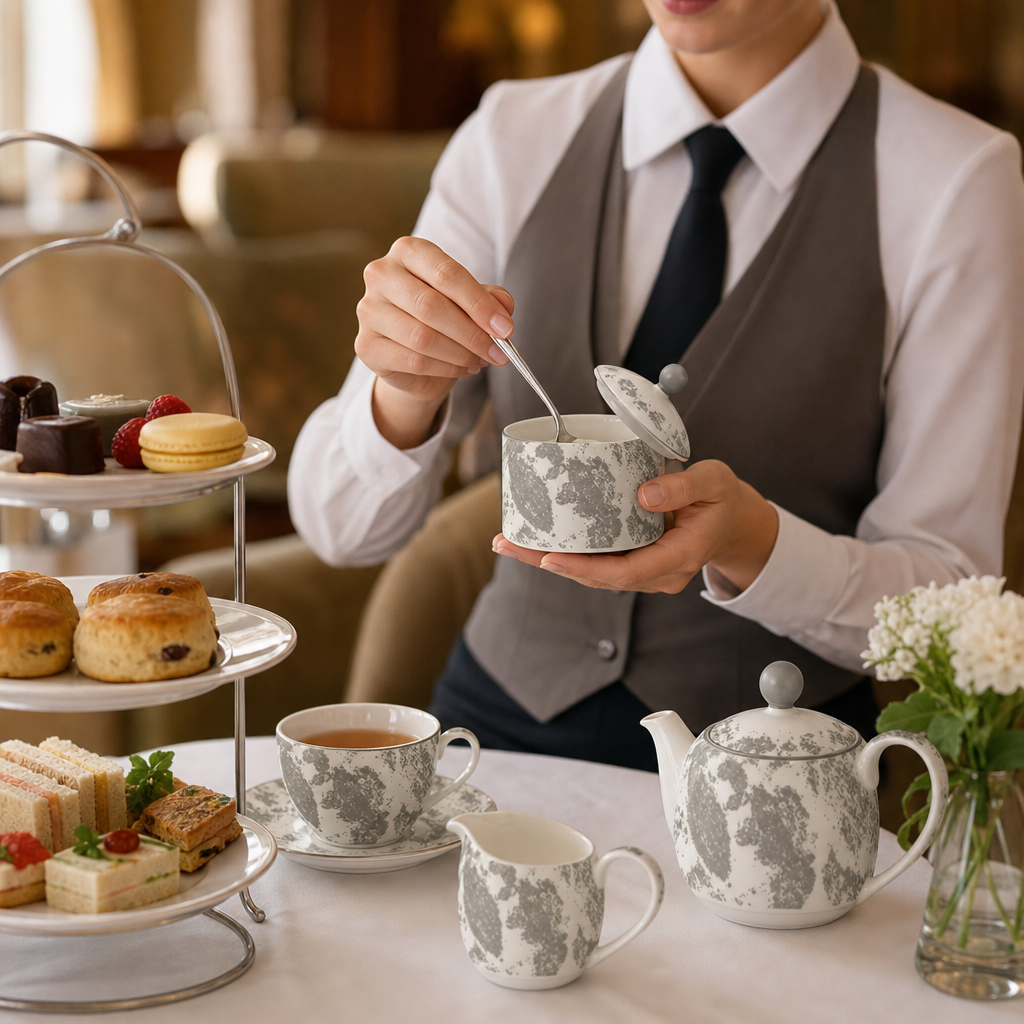 Bone China Grey Sugar Pot 170ml for Afternoon Tea (Pack of 6)