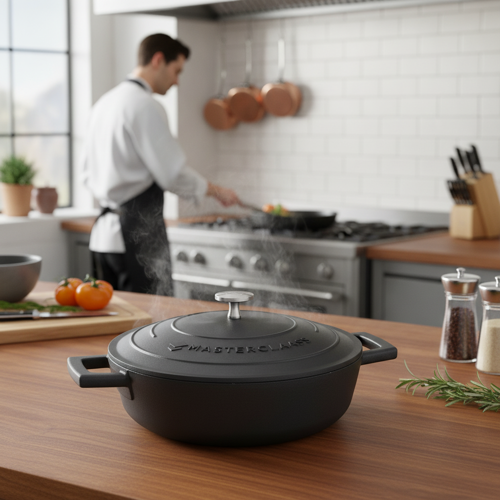 Cast Aluminium Shallow Casserole 2.5L for Home Cooking