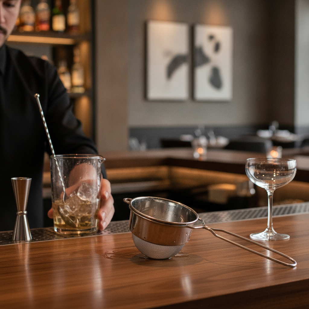 Stainless Steel Gorky Strainer 209mm for Cocktail Preparation