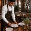 Coupe Plates 202mm Brown Vitrified Ceramic for Elegant Table Settings (Pack of 12)