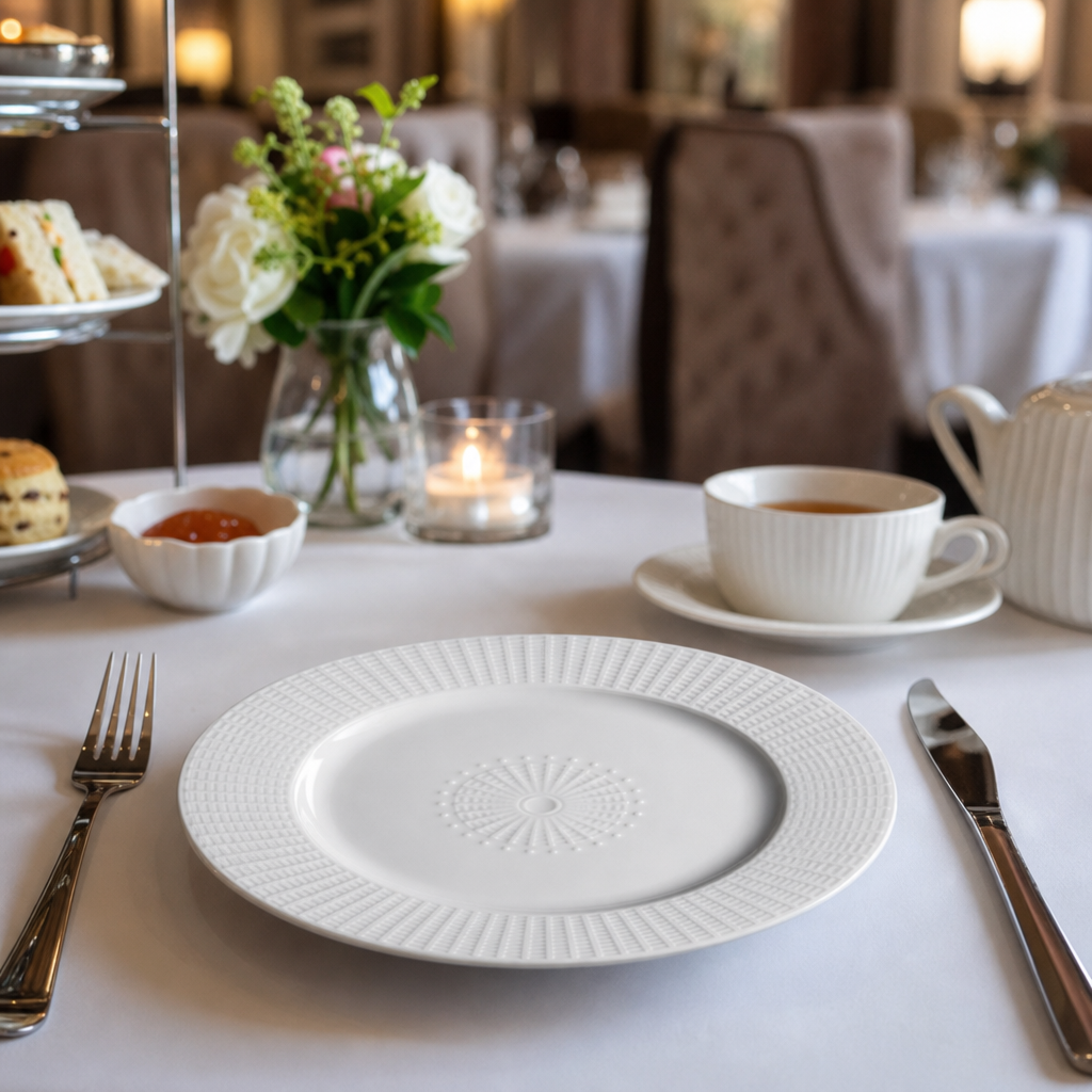 Gourmet Plates 185mm Porcelain for High Tea Service (Pack of 24)