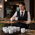 Unhandled Cups 236ml Vitrified Ceramic for Restaurants (Pack of 12)