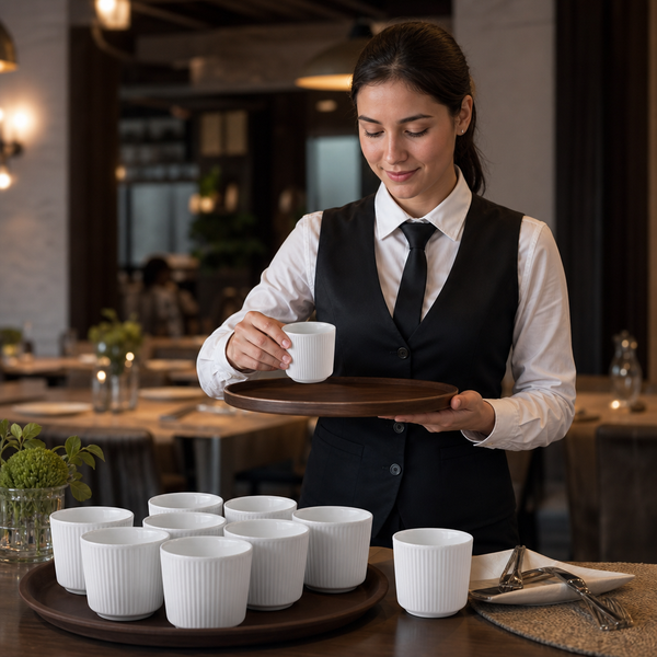 Unhandled Cups 236ml Vitrified Ceramic, Vitrified Ceramic, pack of 12