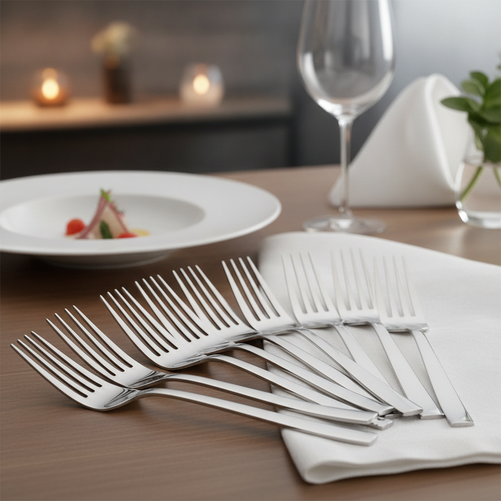 18/10 Stainless Steel Table Forks for Food Presentation (Pack of 12)