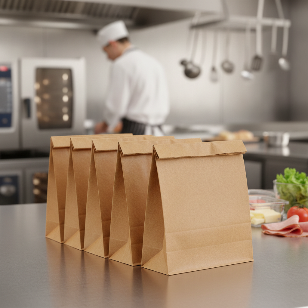Paper Compostable Sandwich Bags 10x10" for Food Service (Pack of 1000)