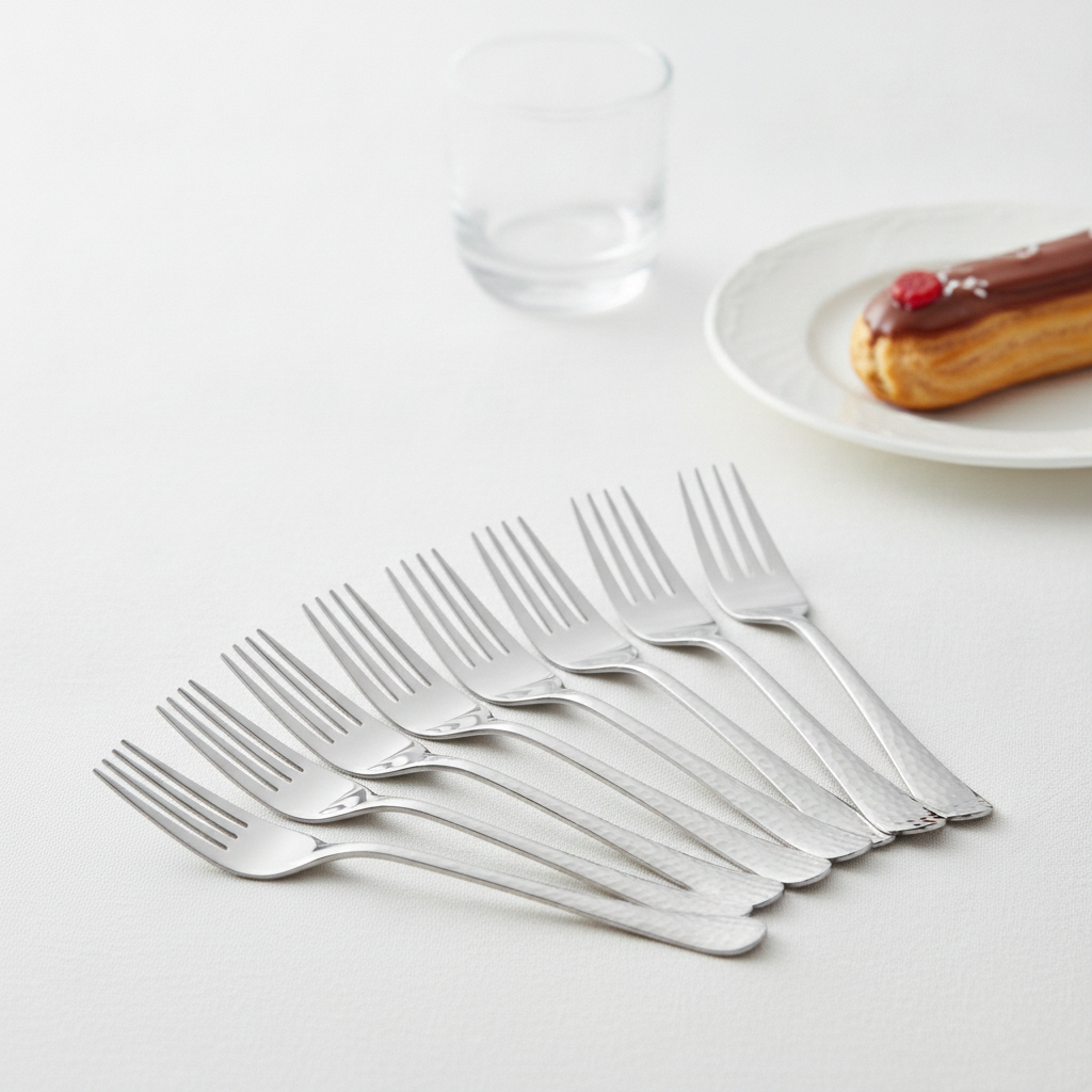 18/10 Stainless Steel Cake Fork for Delicate Pastries (Pack of 12)