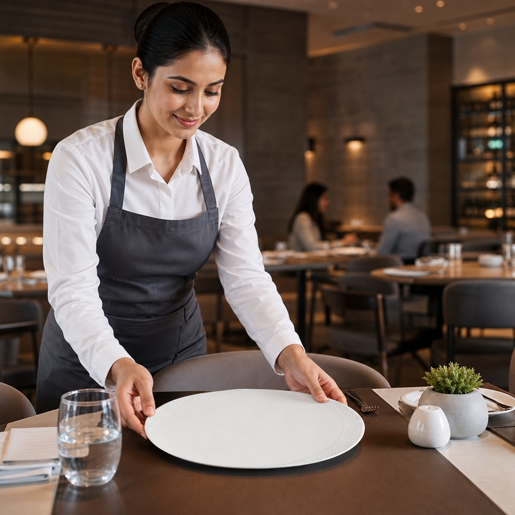 Organic Plate 10½ Vitrified Ceramic for Dining (Pack of 12)