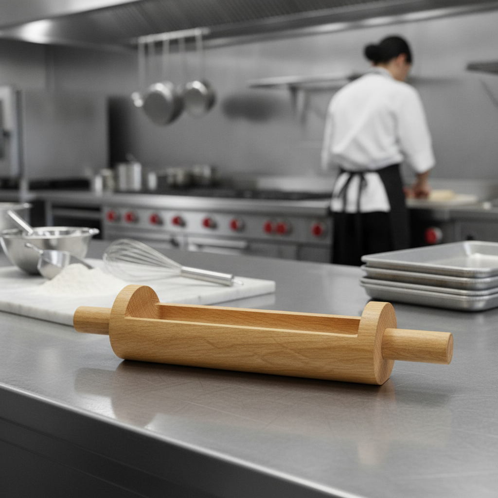 Wood Oak Rolling Pin 360mm for Baking Tasks