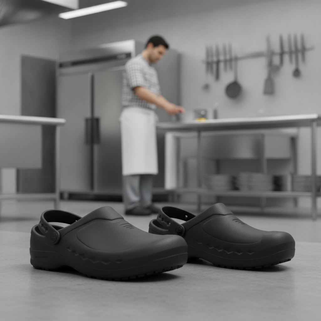 EVA Black Clogs for Comfortable Kitchen Wear