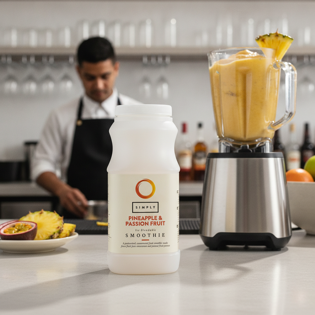 Real Fruit Pineapple & Passionfruit Smoothie 1L for Refreshing Drinks