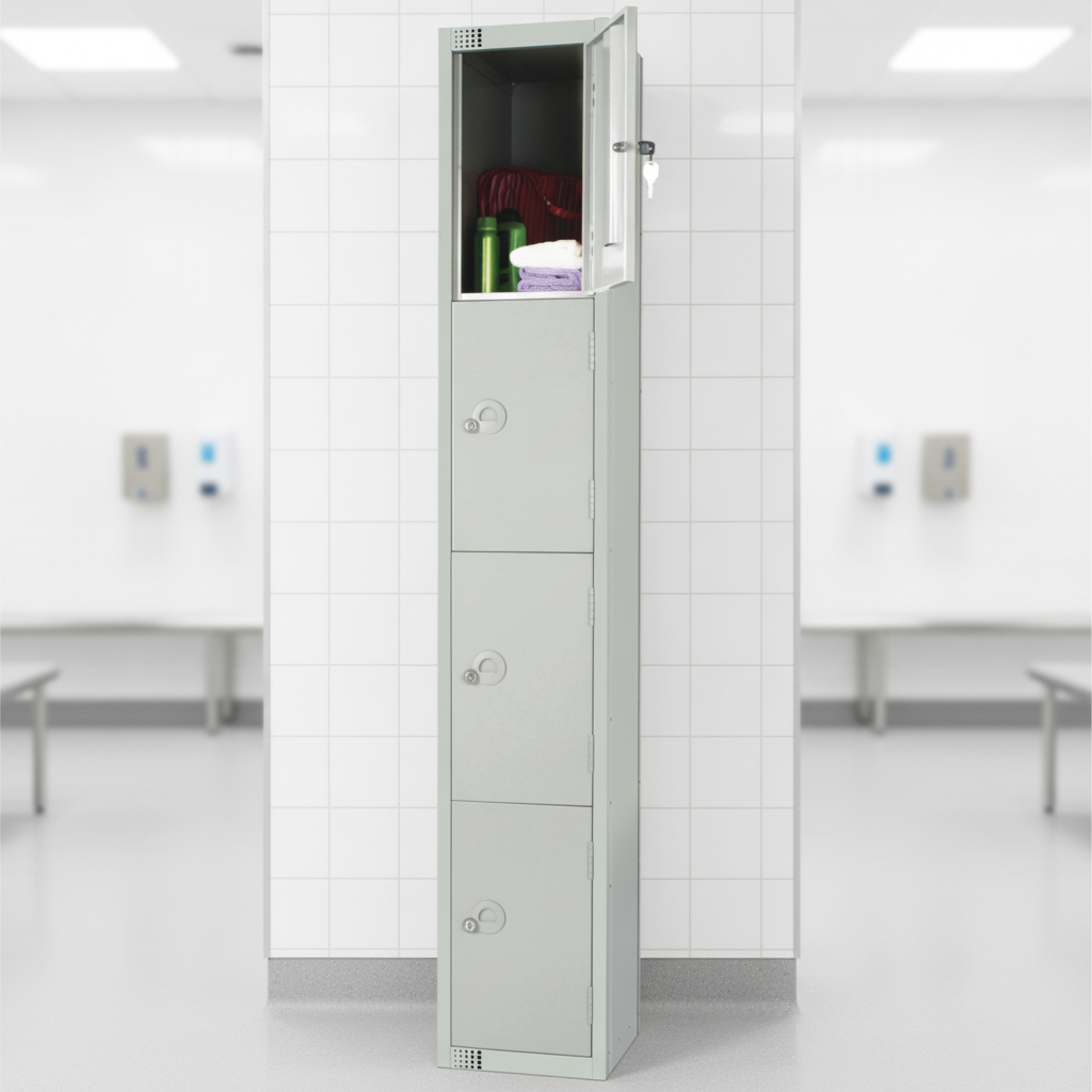 Powder Coated Steel Lockers 450mm Deep for Hygiene-Critical Environments