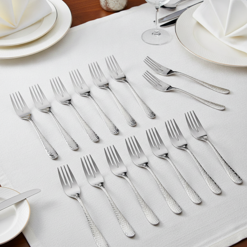 18/10 Stainless Steel Fish Forks for Elegant Dining (Pack of 12)