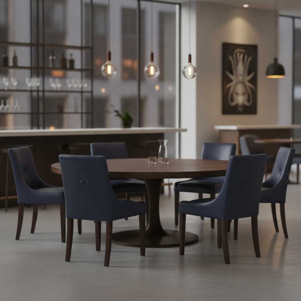 Rubber Wood Bath Dining Chair 870x460mm for Restaurants & Cafés (Pack of 6)