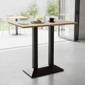 Planked Oak Rectangular Poseur Table 1200x700mm for Indoor & Outdoor Dining
