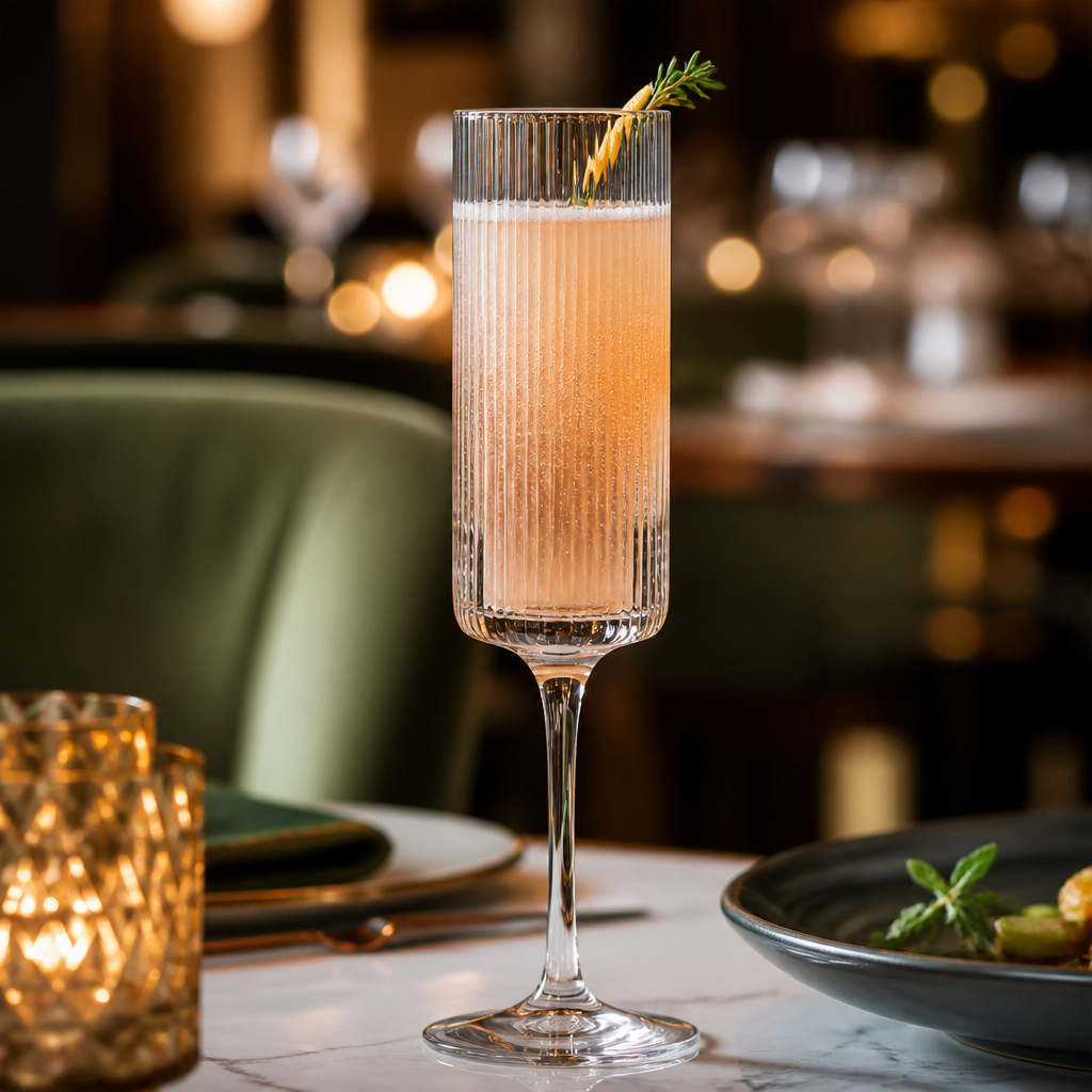 Glass Champagne Flutes 200ml for Cocktails (Pack of 6)