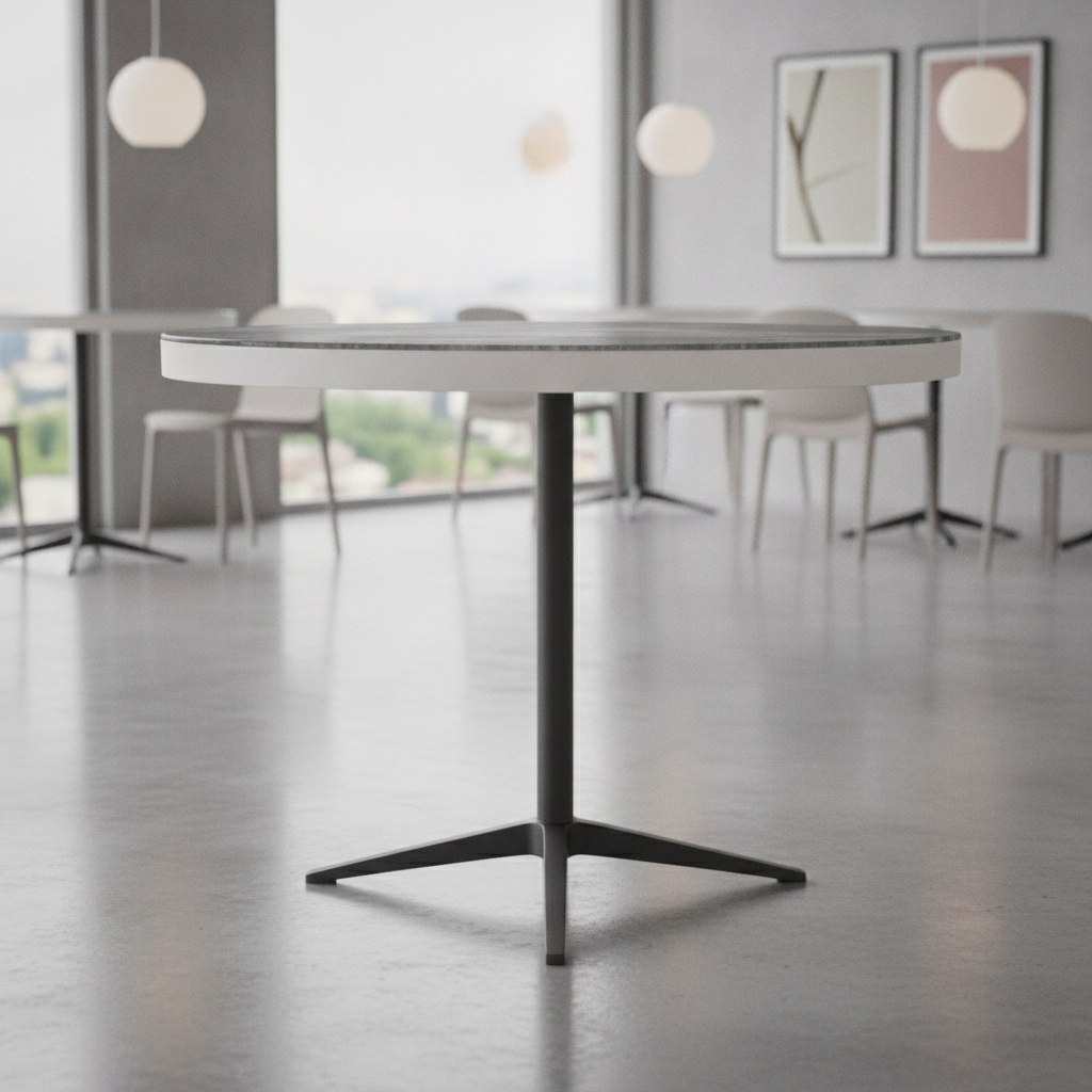 Aluminium & Glass Round Table Top 580mm for Dining Areas