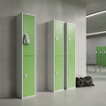 Powder Coated Steel Double Door Lockers Green for Secure Storage